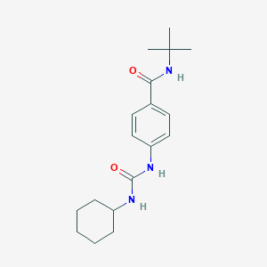 molecular formula C18H27N3O2 B267468 N-(tert-butyl)-4-{[(cyclohexylamino)carbonyl]amino}benzamide 