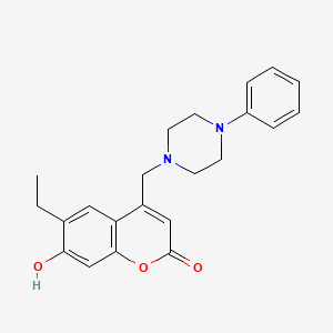 6-Ethyl-7-hydroxy-4-[(4-phenylpiperazin-1-yl)methyl]chromen-2-one