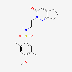 4-methoxy-2,5-dimethyl-N-(2-(3-oxo-3,5,6,7-tetrahydro-2H-cyclopenta[c]pyridazin-2-yl)ethyl)benzenesulfonamide