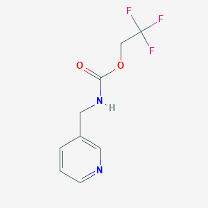 molecular formula C9H9F3N2O2 B2674691 2,2,2-三氟乙基-N-(吡啶-3-基甲基)甲酸酯 CAS No. 877825-75-7