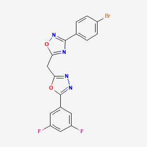 3-(4-Bromophenyl)-5-((5-(3,5-difluorophenyl)-1,3,4-oxadiazol-2-yl)methyl)-1,2,4-oxadiazole
