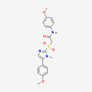 N-(4-methoxyphenyl)-2-((5-(4-methoxyphenyl)-1-methyl-1H-imidazol-2-yl)sulfonyl)acetamide