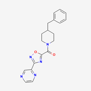 molecular formula C19H19N5O2 B2674709 (4-Benzylpiperidin-1-yl)(3-(pyrazin-2-yl)-1,2,4-oxadiazol-5-yl)methanone CAS No. 1235098-71-1