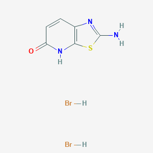 molecular formula C6H7Br2N3OS B2674714 2-Amino[1,3]thiazolo[5,4-b]pyridin-5-ol dihydrobromide CAS No. 1174229-36-7