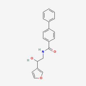 molecular formula C19H17NO3 B2674718 N-(2-(furan-3-yl)-2-hydroxyethyl)-[1,1'-biphenyl]-4-carboxamide CAS No. 1396873-91-8
