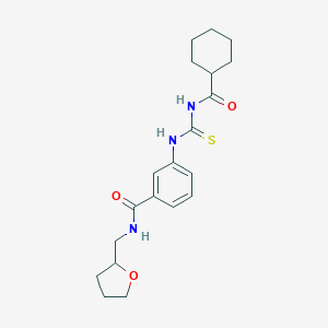 molecular formula C20H27N3O3S B267472 3-{[(cyclohexylcarbonyl)carbamothioyl]amino}-N-(tetrahydrofuran-2-ylmethyl)benzamide 