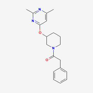 1-(3-((2,6-Dimethylpyrimidin-4-yl)oxy)piperidin-1-yl)-2-phenylethanone