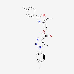 [5-methyl-2-(4-methylphenyl)-1,3-oxazol-4-yl]methyl 5-methyl-1-(4-methylphenyl)-1H-1,2,3-triazole-4-carboxylate