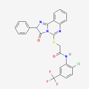 N-[2-chloro-5-(trifluoromethyl)phenyl]-2-({3-oxo-2-phenyl-2H,3H-imidazo[1,2-c]quinazolin-5-yl}sulfanyl)acetamide