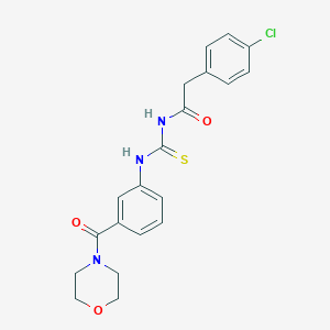 molecular formula C20H20ClN3O3S B267473 N-[(4-chlorophenyl)acetyl]-N'-[3-(4-morpholinylcarbonyl)phenyl]thiourea 