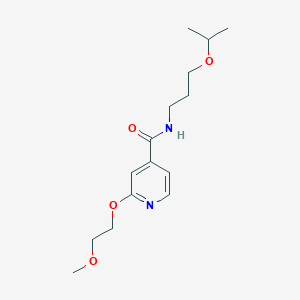 molecular formula C15H24N2O4 B2674733 N-(3-异丙氧基丙基)-2-(2-甲氧基乙氧基)异烟肼酰胺 CAS No. 2034388-70-8