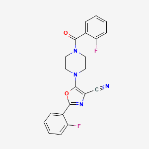 5-(4-(2-Fluorobenzoyl)piperazin-1-yl)-2-(2-fluorophenyl)oxazole-4-carbonitrile
