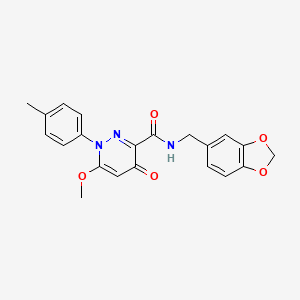 N-(1,3-benzodioxol-5-ylmethyl)-6-methoxy-1-(4-methylphenyl)-4-oxo-1,4-dihydropyridazine-3-carboxamide