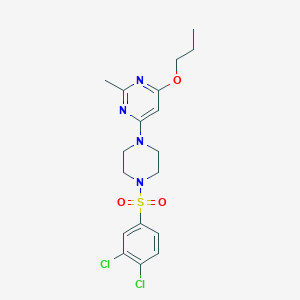 4-(4-((3,4-Dichlorophenyl)sulfonyl)piperazin-1-yl)-2-methyl-6-propoxypyrimidine