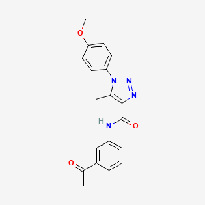 molecular formula C19H18N4O3 B2674749 N-(3-acetylphenyl)-1-(4-methoxyphenyl)-5-methyl-1H-1,2,3-triazole-4-carboxamide CAS No. 878734-42-0