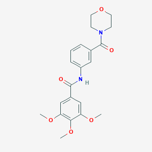 molecular formula C21H24N2O6 B267475 3,4,5-trimethoxy-N-[3-(4-morpholinylcarbonyl)phenyl]benzamide 