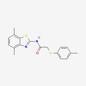 N-(4,7-dimethylbenzo[d]thiazol-2-yl)-2-(p-tolylthio)acetamide