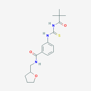 3-{[(2,2-dimethylpropanoyl)carbamothioyl]amino}-N-(tetrahydrofuran-2-ylmethyl)benzamide