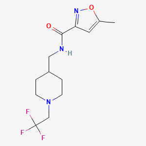 5-Methyl-N-[[1-(2,2,2-trifluoroethyl)piperidin-4-yl]methyl]-1,2-oxazole-3-carboxamide