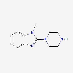 molecular formula C12H16N4 B2674764 1-methyl-2-(piperazin-1-yl)-1H-benzo[d]imidazole CAS No. 137898-68-1