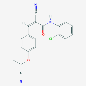(Z)-N-(2-chlorophenyl)-2-cyano-3-[4-(1-cyanoethoxy)phenyl]prop-2-enamide