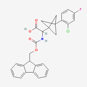 2-[3-(2-Chloro-4-fluorophenyl)-1-bicyclo[1.1.1]pentanyl]-2-(9H-fluoren-9-ylmethoxycarbonylamino)acetic acid