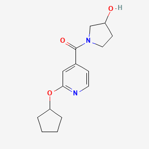 (2-(Cyclopentyloxy)pyridin-4-yl)(3-hydroxypyrrolidin-1-yl)methanone