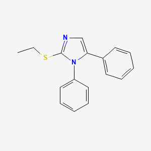 molecular formula C17H16N2S B2674784 2-(ethylthio)-1,5-diphenyl-1H-imidazole CAS No. 1206996-23-7