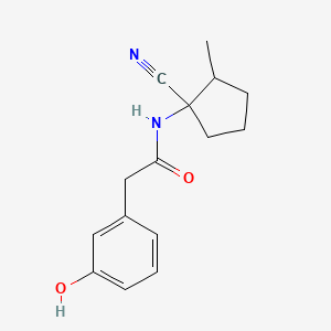 molecular formula C15H18N2O2 B2674786 N-(1-cyano-2-methylcyclopentyl)-2-(3-hydroxyphenyl)acetamide CAS No. 1795535-16-8