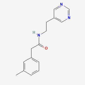 molecular formula C15H17N3O B2674791 N-(2-(嘧啶-5-基)乙基)-2-(间甲苯基)乙酰胺 CAS No. 2034481-37-1