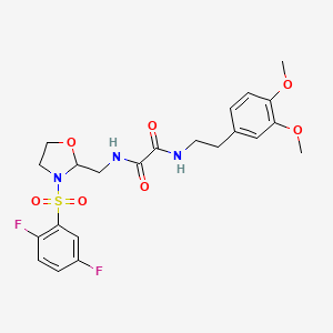 N1-((3-((2,5-difluorophenyl)sulfonyl)oxazolidin-2-yl)methyl)-N2-(3,4-dimethoxyphenethyl)oxalamide