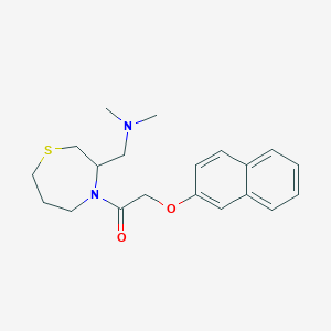 molecular formula C20H26N2O2S B2674802 1-(3-((Dimethylamino)methyl)-1,4-thiazepan-4-yl)-2-(naphthalen-2-yloxy)ethanone CAS No. 1448050-33-6