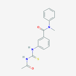 molecular formula C17H17N3O2S B267481 3-[(acetylcarbamothioyl)amino]-N-methyl-N-phenylbenzamide 