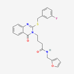4-[2-[(3-fluorobenzyl)thio]-4-oxoquinazolin-3(4H)-yl]-N-(2-furylmethyl)butanamide