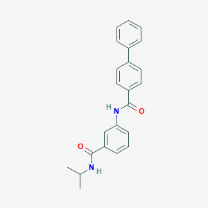 molecular formula C23H22N2O2 B267482 N-[3-(propan-2-ylcarbamoyl)phenyl]biphenyl-4-carboxamide 