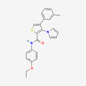 N-(4-ethoxyphenyl)-4-(3-methylphenyl)-3-(1H-pyrrol-1-yl)thiophene-2-carboxamide
