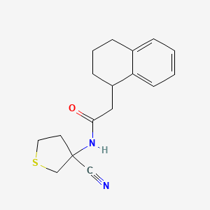 N-(3-cyanothiolan-3-yl)-2-(1,2,3,4-tetrahydronaphthalen-1-yl)acetamide