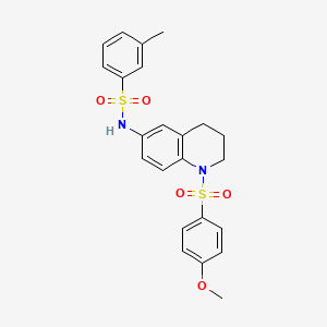 N-(1-((4-methoxyphenyl)sulfonyl)-1,2,3,4-tetrahydroquinolin-6-yl)-3-methylbenzenesulfonamide
