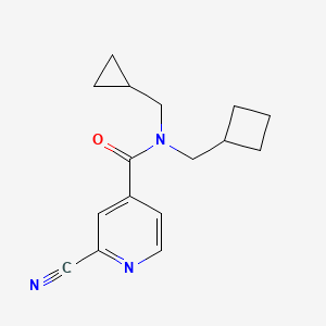 2-Cyano-N-(cyclobutylmethyl)-N-(cyclopropylmethyl)pyridine-4-carboxamide