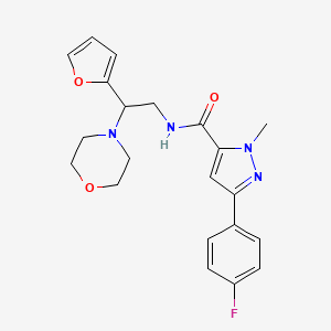 3-(4-fluorophenyl)-N-(2-(furan-2-yl)-2-morpholinoethyl)-1-methyl-1H-pyrazole-5-carboxamide