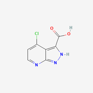 molecular formula C7H4ClN3O2 B2674833 4-chloro-1H-pyrazolo[3,4-b]pyridine-3-carboxylic acid CAS No. 2169132-61-8