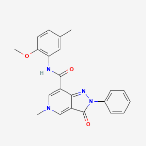 N-(2-methoxy-5-methylphenyl)-5-methyl-3-oxo-2-phenyl-3,5-dihydro-2H-pyrazolo[4,3-c]pyridine-7-carboxamide