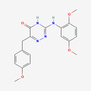 3-[(2,5-Dimethoxyphenyl)amino]-6-(4-methoxybenzyl)-1,2,4-triazin-5-ol