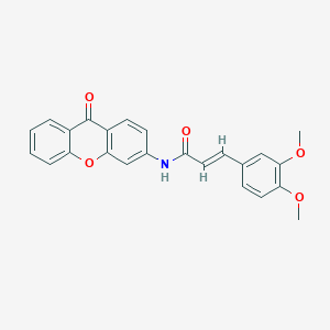 molecular formula C24H19NO5 B2674843 (2E)-3-(3,4-dimethoxyphenyl)-N-(9-oxo-9H-xanthen-3-yl)prop-2-enamide CAS No. 886148-14-7