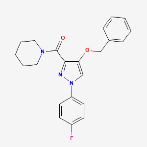 (4-(benzyloxy)-1-(4-fluorophenyl)-1H-pyrazol-3-yl)(piperidin-1-yl)methanone