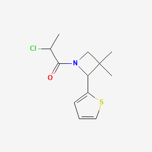 2-Chloro-1-(3,3-dimethyl-2-thiophen-2-ylazetidin-1-yl)propan-1-one