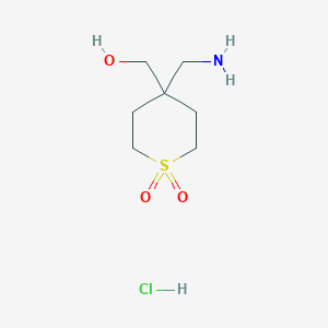 [4-(Aminomethyl)-1,1-dioxothian-4-yl]methanol;hydrochloride