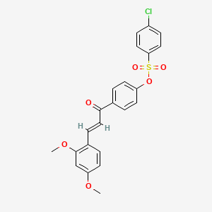 4-[3-(2,4-Dimethoxyphenyl)acryloyl]phenyl 4-chlorobenzenesulfonate