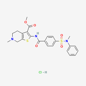 methyl 6-methyl-2-(4-(N-methyl-N-phenylsulfamoyl)benzamido)-4,5,6,7-tetrahydrothieno[2,3-c]pyridine-3-carboxylate hydrochloride