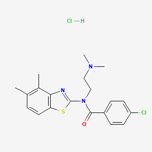 4-chloro-N-(2-(dimethylamino)ethyl)-N-(4,5-dimethylbenzo[d]thiazol-2-yl)benzamide hydrochloride